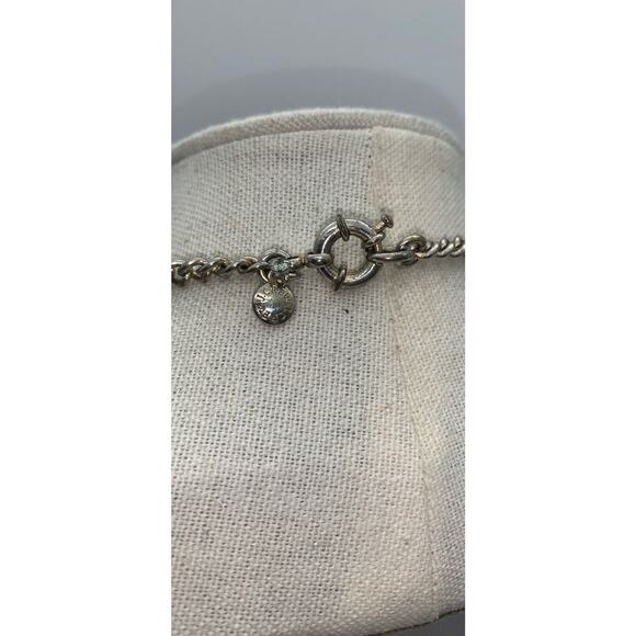 J Crew Gold Tone Pave Rhinestone Stations With Faux Pearls Necklace - Picture 6 of 6